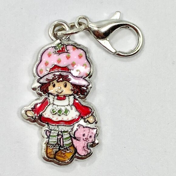 Vintage Strawberry Shortcake Custard Kitty Cat Clip On Charm Zipper Pull Bag - Picture 3 of 8